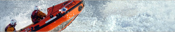 Photograph of RNLI lifeboat in action - image copyright � RNLI
